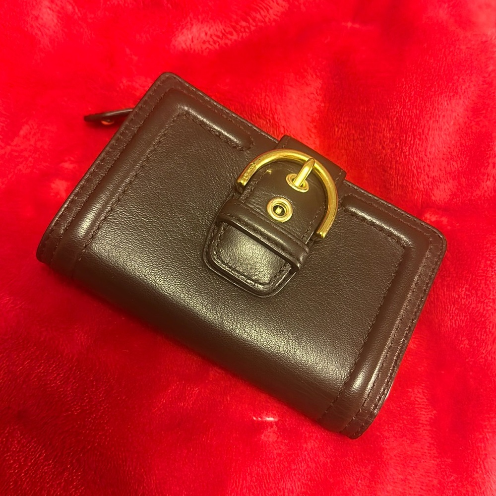 COACH Wallet - Leather - B4/Mahogany F50090